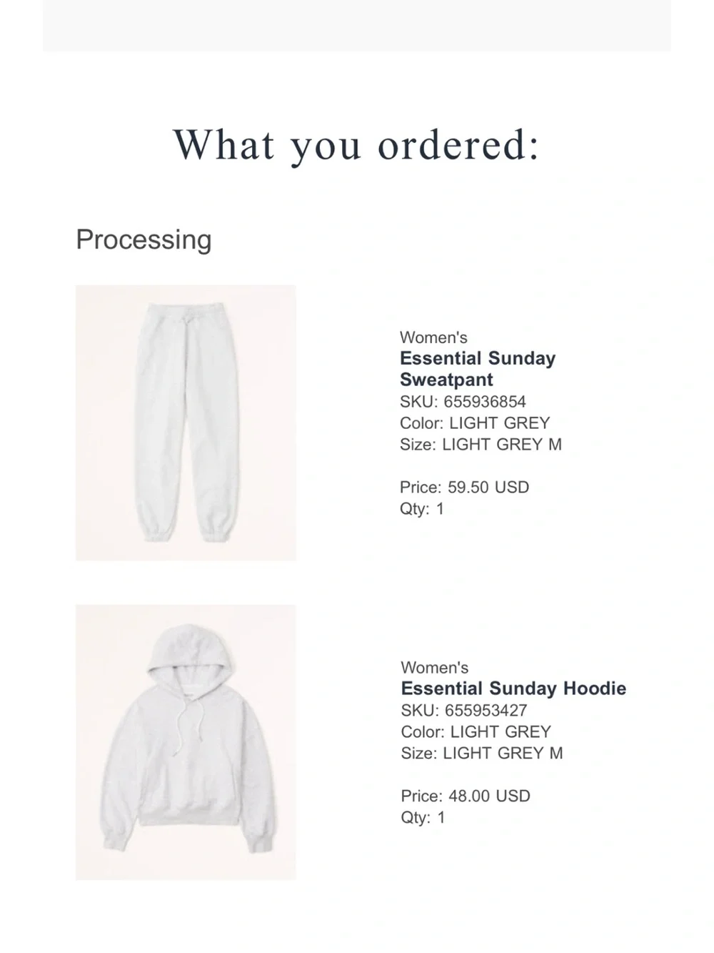 Abercrombie & Fitch soft grey